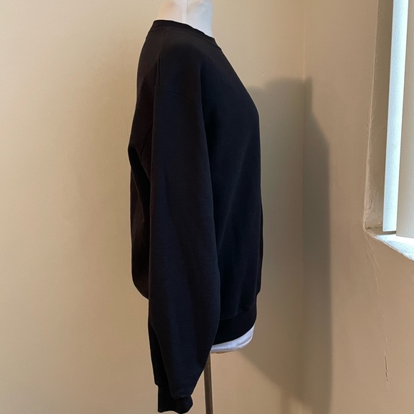 NWOT Embroidered Black Champion Sweatshirt Medium w/ “Exile” - Picture 6 of 8